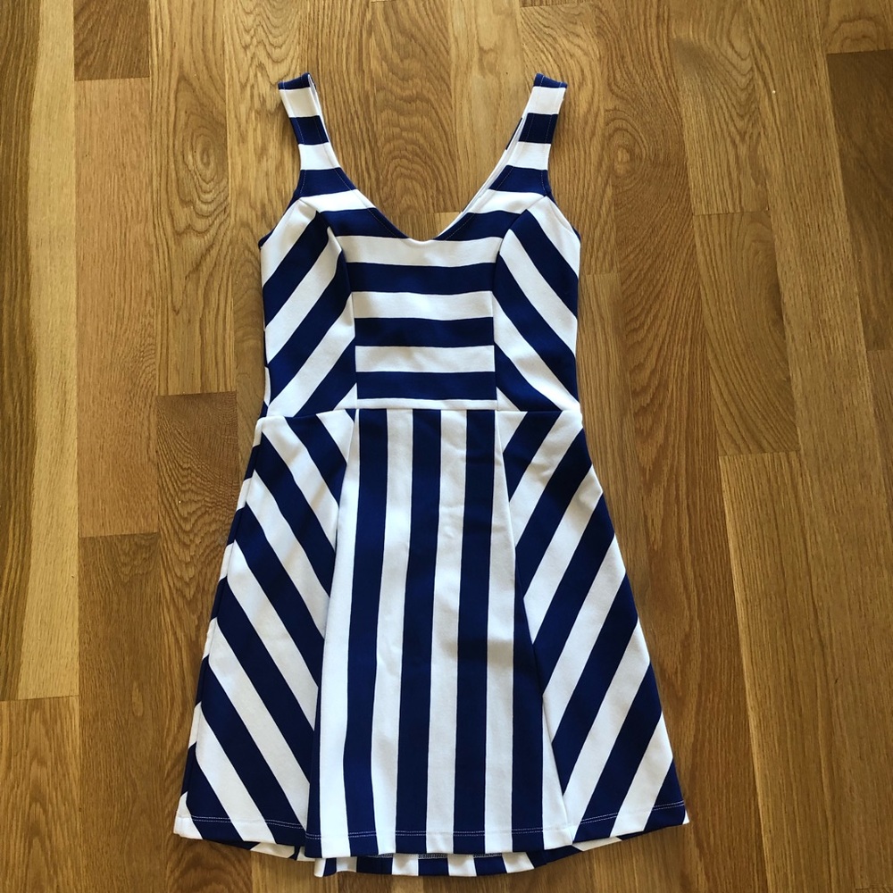 Amour Vert Nautical Fit & Flare Dress